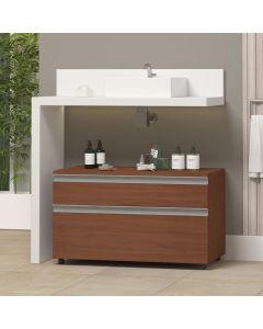 Gabinete Inferior 80cm 2 Gavetas Safira - Natura