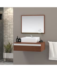 Gabinete Superior 60cm 1 Gaveta Safira com Espelheira - Natura